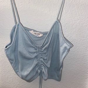 Blue crop top & yellow bodysuit